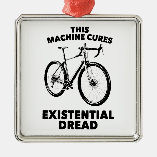 This Machine Cures Existential Dread Bicycle Metal Tree Decoration (Front)