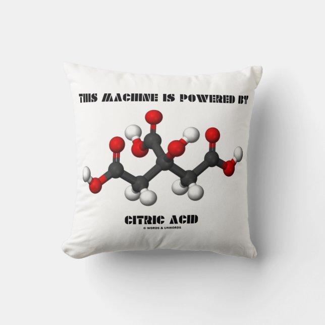 This Machine Is Powered By Citric Acid Chemistry Cushion (Front)