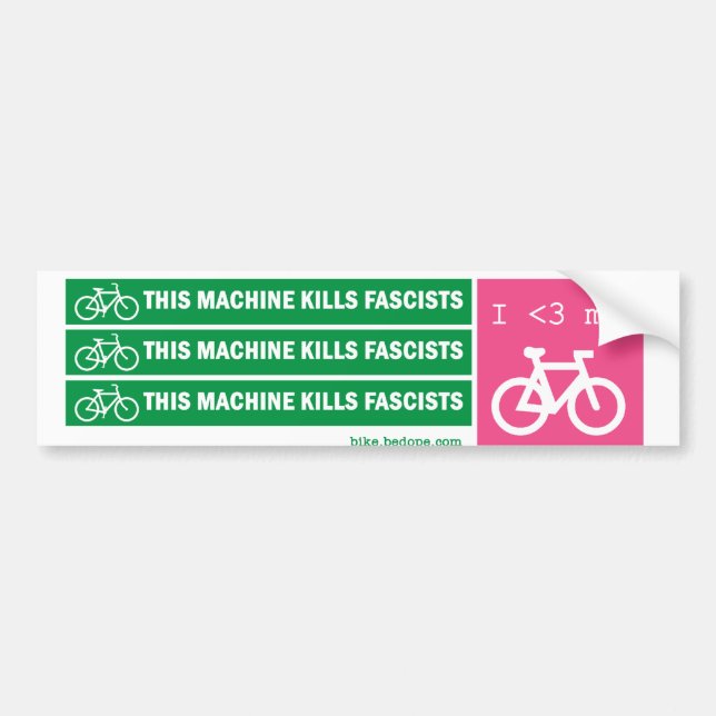 This Machine Kills Fascists Bumper Sticker (Front)