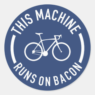 This Machine Runs On Bacon Classic Round Sticker