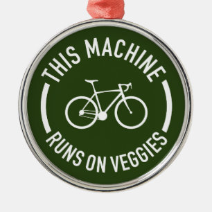 This Machine Runs On Veggies Bicycle Metal Tree Decoration