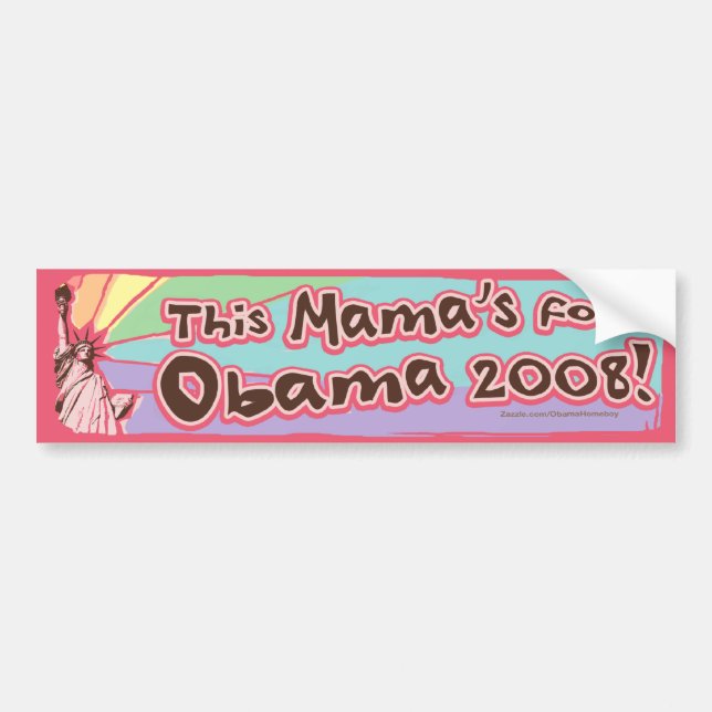 This Mama's for Obama 2008! Bumper Sticker  (Front)