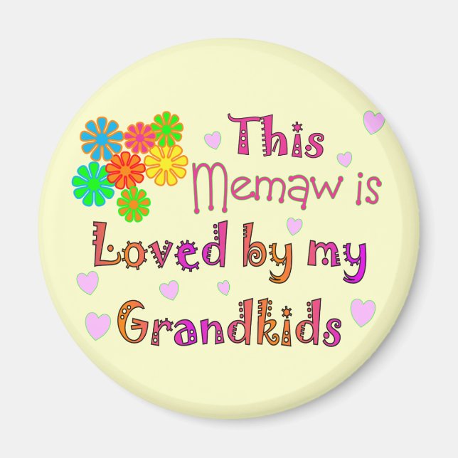 This memaw loved by my grandkids magnet (Front)
