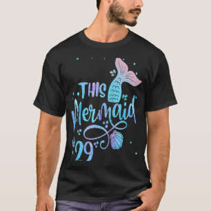 This Mermaid Is 29 Years Old 29th Birthday Little  T-Shirt