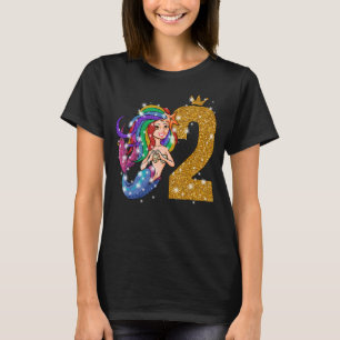 This Mermaid Is 2 Years Old Cute Mermaid 2nd Birth T-Shirt