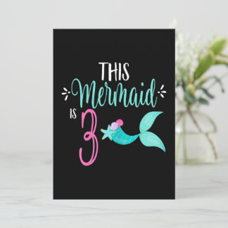 This Mermaid Is 3 Mermaids 3rd Birthday Girl