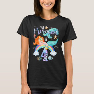 This Mermaid Is 4th Birthday Girls Unicorn Magic 4 T-Shirt