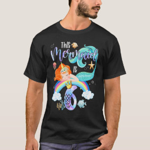 This Mermaid Is 6th Birthday Girls Unicorn Magic 6 T-Shirt