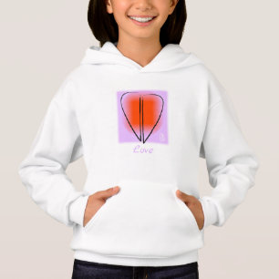 This Mod Art Heart Love Girl's Hoodie