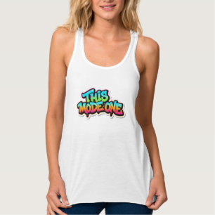 This Mode One Colorful Graffiti Typography Singlet