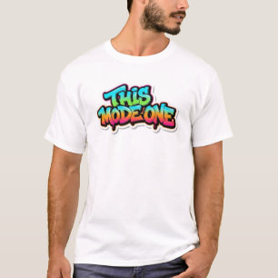 This Mode One Colorful Graffiti Typography T-Shirt
