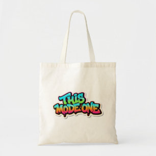 This Mode One Colorful Graffiti Typography Tote Bag
