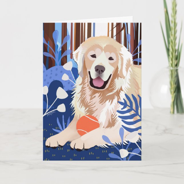 THIS MUCH IS TRUE Golden Retriever ART CARD (Front)