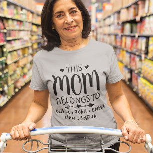 This Mum Belongs Custom Kids Names T-Shirt