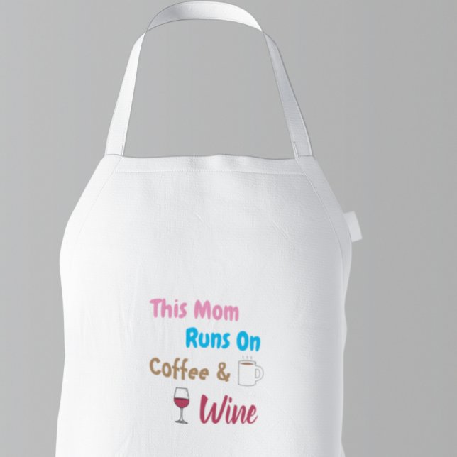This Mum Runs On Coffee And Wine Standard Apron (Creator Uploaded)