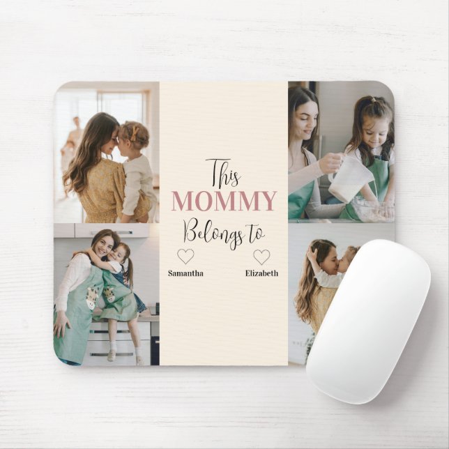 "This Mummy Belongs To" Custom Photo Mousepad (With Mouse)