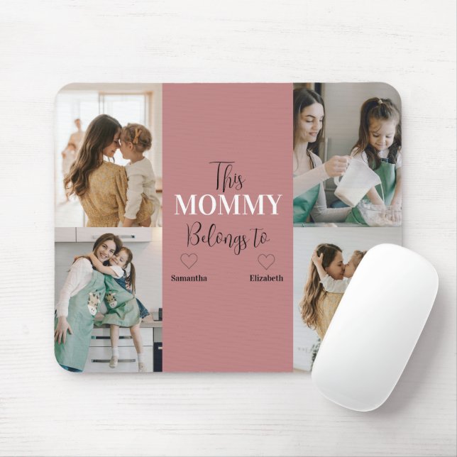 "This Mummy Belongs To" Custom Photo Mousepad (With Mouse)