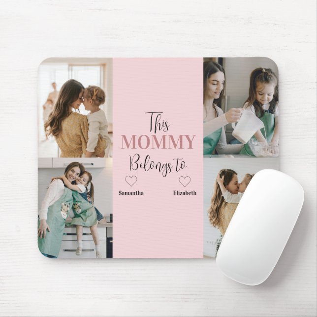 "This Mummy Belongs To" Custom Photo Mousepad (With Mouse)