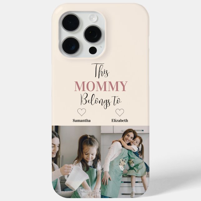 "This Mummy Belongs To" Custom Photo Phone Case (Back)