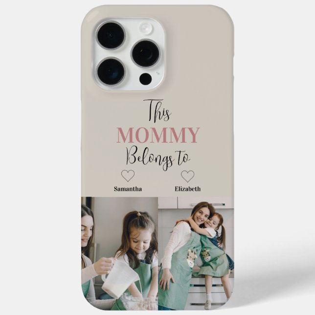 "This Mummy Belongs To" Custom Photo Phone Case (Back)