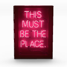 'This Must Be the Place' Acrylic Home Decor Block