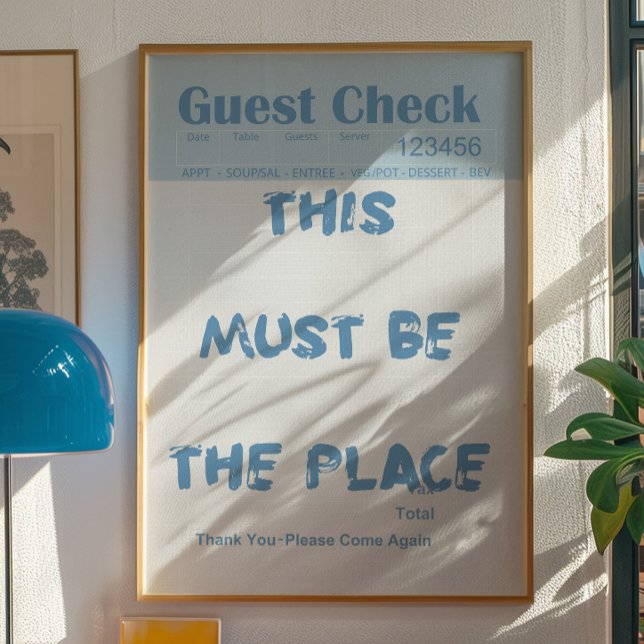 This Must Be The Place Minimalist Blue Poster  (Creator Uploaded)