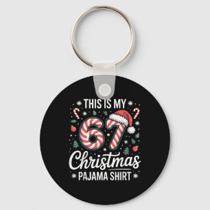 This My 67 Christmas Pajama 67 Meme Gen Alpha Boys Key Ring