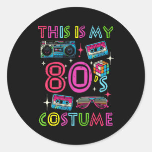 This My 80s Costume Cette Vintage Throwback Women  Classic Round Sticker