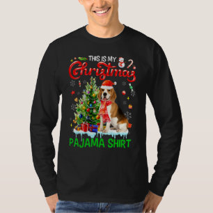 This My Christmas Pajama   Beagle Scarf Santa Xmas T-Shirt