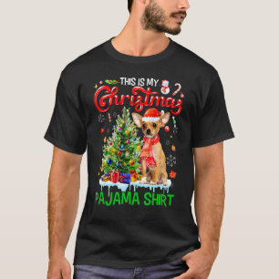 This My Christmas Pajama   Chihuahua Scarf Santa X T-Shirt