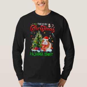 This My Christmas Pajama Guinea Pig Scarf Santa Ha T-Shirt