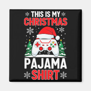 This My Christmas Pajama Shirt Gaming Xmas Men Boy Magnet