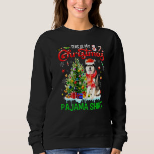 This My Christmas Pajama Siberian Husky Scarf Sant Sweatshirt