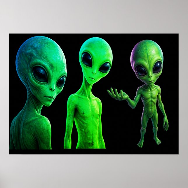 This My Friendly Family Of Extraterrestrials Wall Poster (Front)
