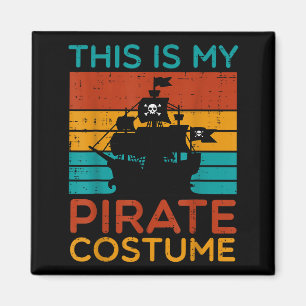 This My Pirate Costume Retro Halloween Men Boys Ki Magnet