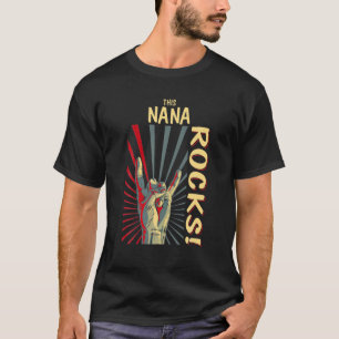 This Nana Rocks Vintage Retro Concert 70S 80S Funn T-Shirt