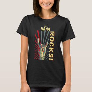 This Nana Rocks Vintage Retro Concert 70s 80s Funn T-Shirt