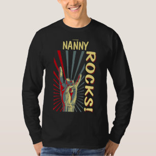 This Nanny Rocks Vintage Retro Concert 70s 80s Fun T-Shirt
