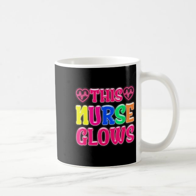 This Nurse Glows Nursing Glow Retro  Coffee Mug (Right)