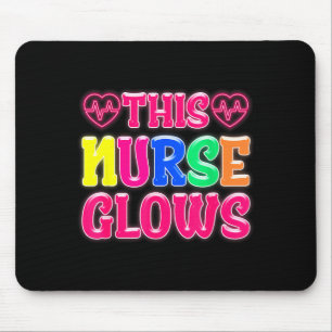 This Nurse Glows Nursing Glow Retro  Mouse Pad