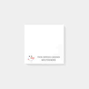This Office Causes Meltdowns Funny Quote Snowman Post-it Notes