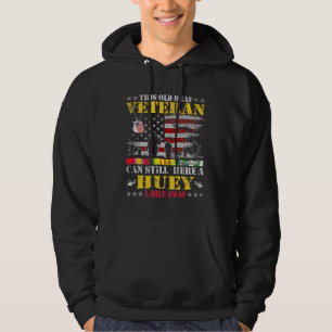 This Old Deaf Vietnam Veteran Huey Helicopter Viet Hoodie