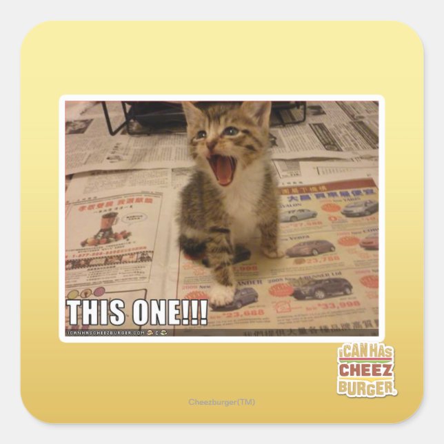 This one! square sticker (Front)