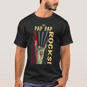 This Pap Pap Rocks Vintage Retro Concert 70s 80s F T-Shirt