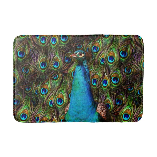 This peacock is watching you! Bathmat (Front)