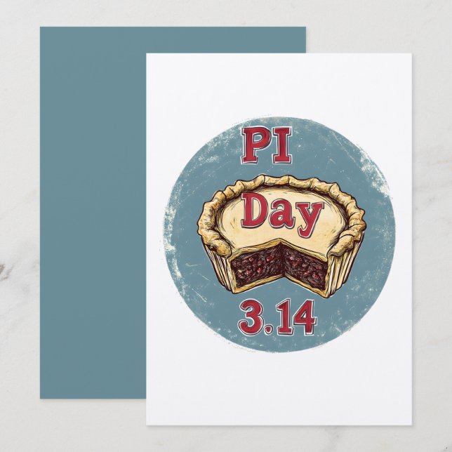 This Pie Won’t Fill Your Stomach: Funny PI Day Invitation (Front/Back)
