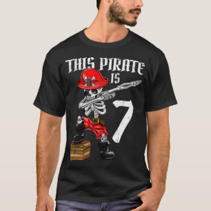 This Pirate is 7 dabbing pirate 7th Birthday T-Shirt
