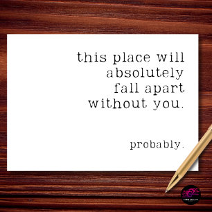 This Place Will Fall Apart Probably Retirement Card