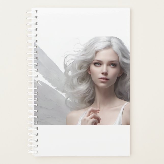 This Planner has a beautiful White Angel  design.  (Front)