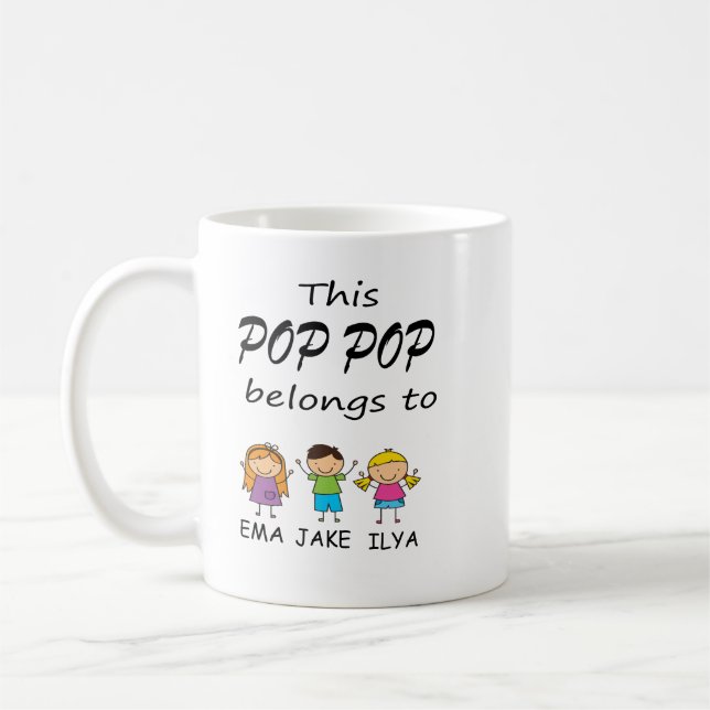 This Pop Pop Belongs To  Coffee Mug (Left)